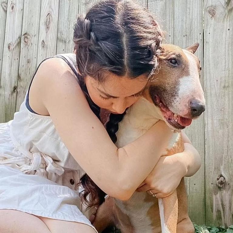 Nikki confirmed Bowser had been put down with a series of new photos with the dog. Picture: Instagram.