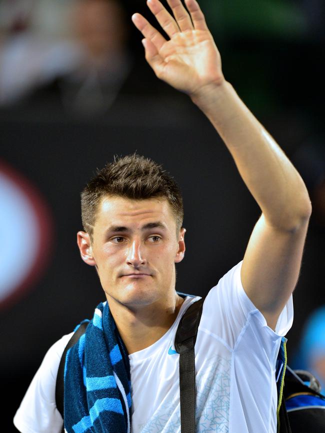 Bernard Tomic has bid adieu to his Adelaide-based management team. Picture: AFP PHOTO/PAUL CROCK