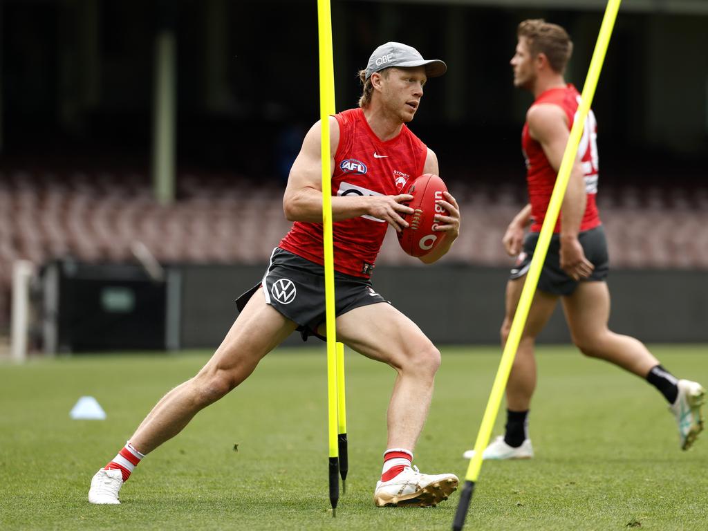 Mills trained strongly on Wednesday morning but the club opted not to risk him for the grand final. Picture: Phil Hillyard