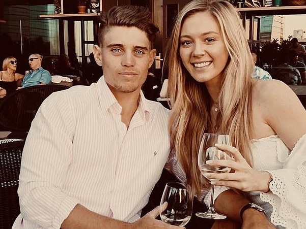 Australian cricketer Alex Hepburn and his girlfriend Lucy Street. Picture: Instagram