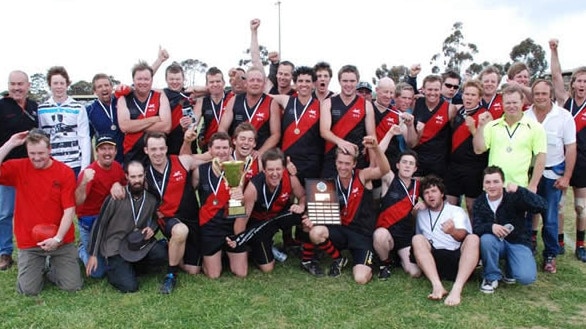 Wirrulla celebrates its 2008 premiership. Picture: Wirrulla Football Club