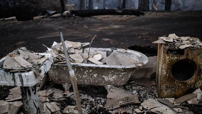 Burnt-out properties in Cobargo. Picture: AA