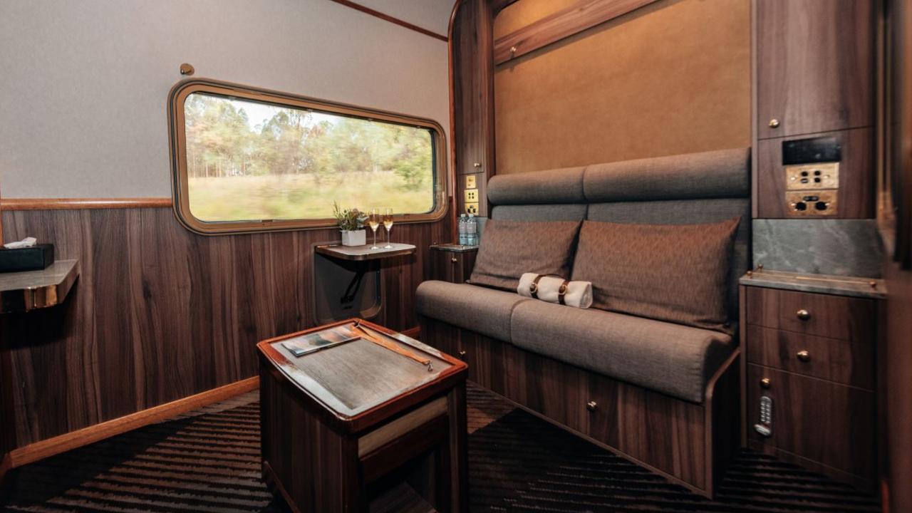 The Ghan's lavish Platinum cabin. Picture: Journey Beyond