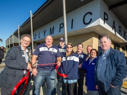 The official opening of the new sports facilities at Olympic Park Reserve, Rosebud last year.