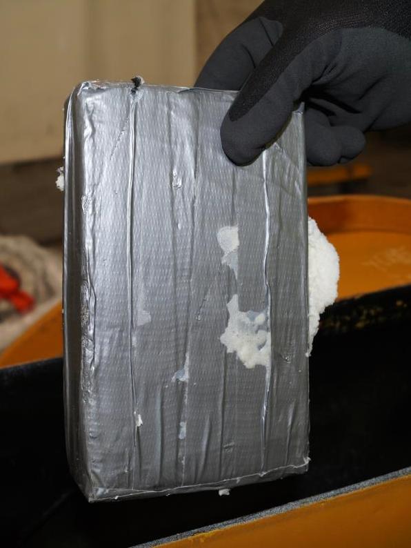 Some of the packaged cocaine allegedly located inside.