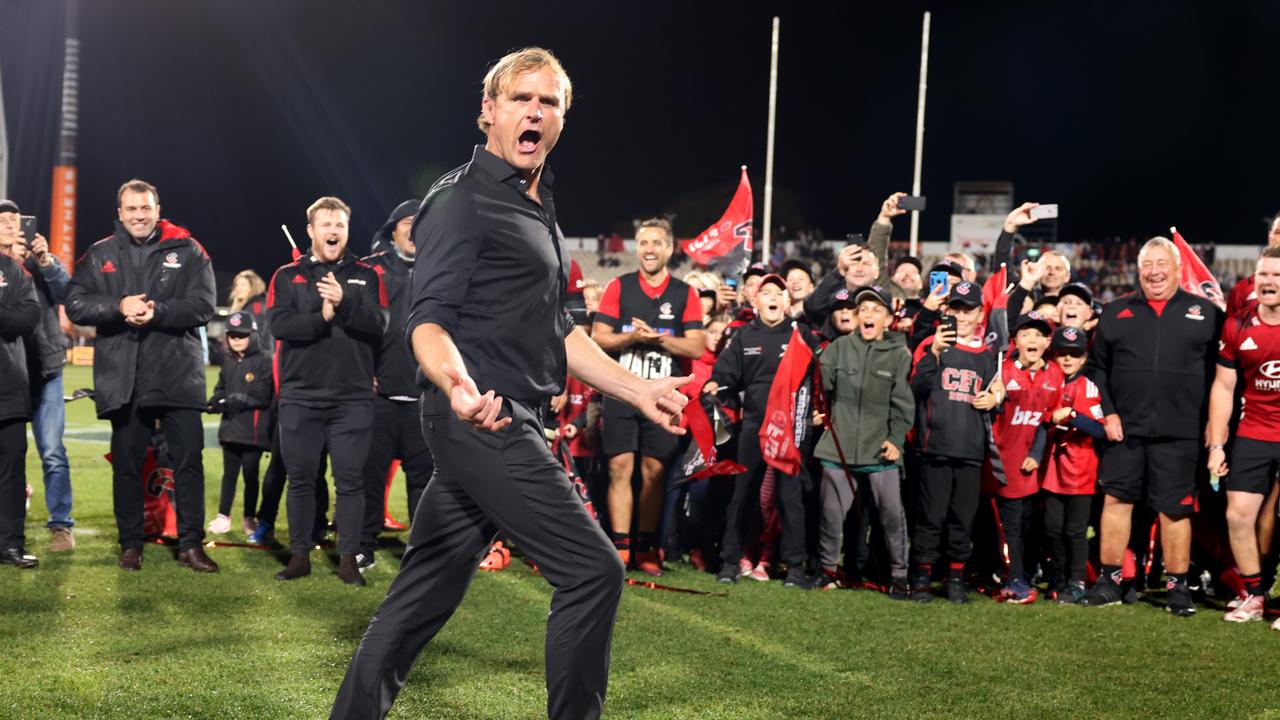 Crusaders coach Scott Robertson is tipped to take over the All Blacks next year. Picture: Peter Meecham/Getty Images