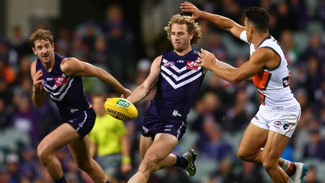 David Mundy in action against the Giants. Picture: Getty