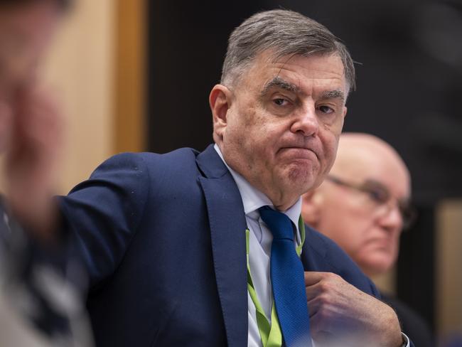 Health Secretary Brendan Murphy appears at senate estimates in Canberra. Picture: NCA NewsWire / Martin Ollman