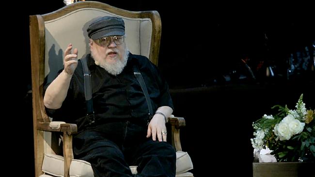 George R.R Martin at one of his last book conferences.