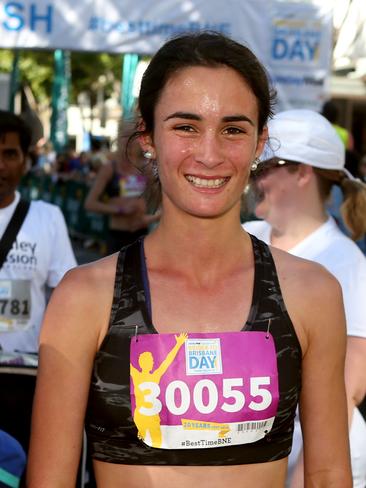 <p>Bridge 2 Brisbane fun run at the finish area of South Bank and Little Stanley street, Winner womens 5K run, Montanna McAvoy.</p>