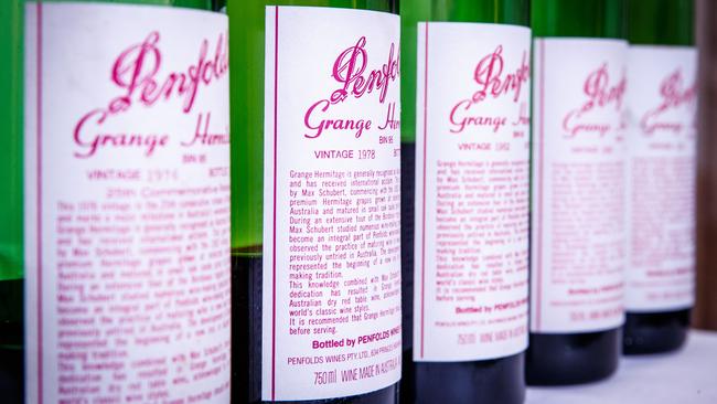 The TWE portfolio of brands includes the famous Penfolds Grange Hermitage. Picture Matt Turner.