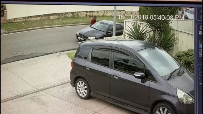 Video footage captured a man allegedly trying to open cars that do not belong to him in Hollows Place, Bonnyrigg.