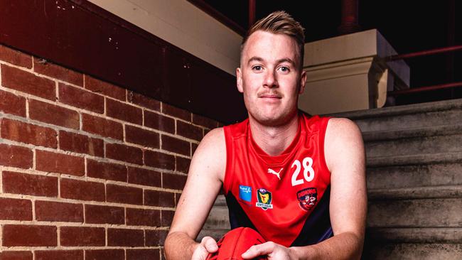 Matthew Campbell has joined Sandhurst from North Hobart in the Tasmanian State League. Picture: Linda Higginson