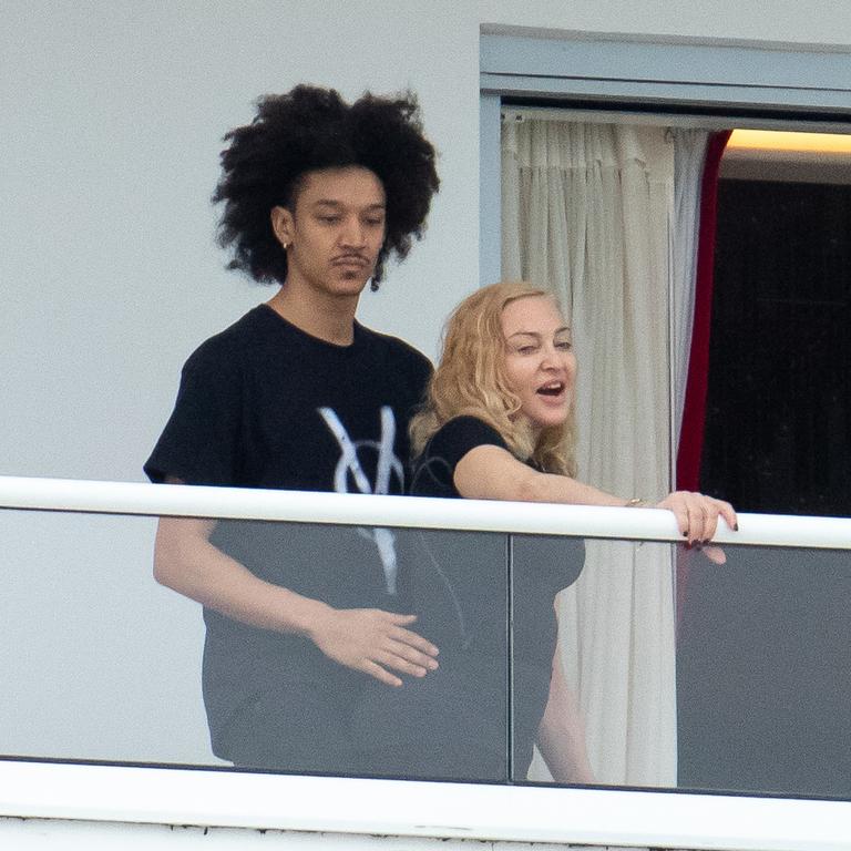 Madonna with dancer toyboy Ahlamalik Williams. Picture: Splash News/MEGA