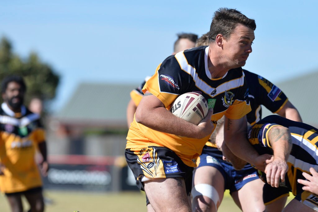 Gatton player Brendan Simpson against Highfields in TRL President's Cup reserve grade rugby league at Herb Steinohrt oval, Sunday, June 17, 2018. Picture: Kevin Farmer