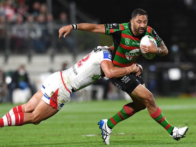 With Adam Reynolds and Cody Walker rested, Benji Marshall started in the halves for the fifth time this season. (Photo by Dan Peled/Getty Images)