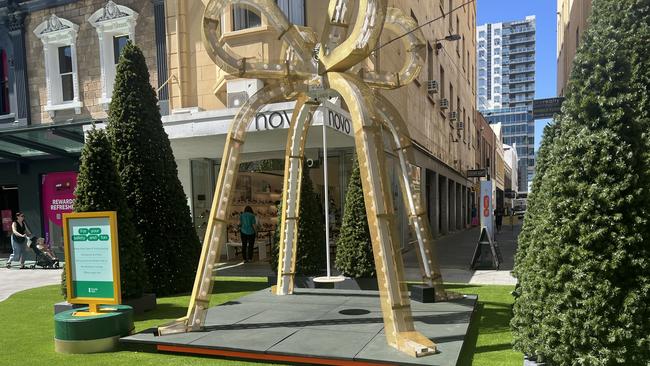 Christmas decorations in Rundle Mall. Picture: Supplied