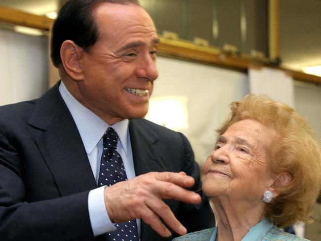 The controversial former PM with his mother Rosa. Picture: AFP