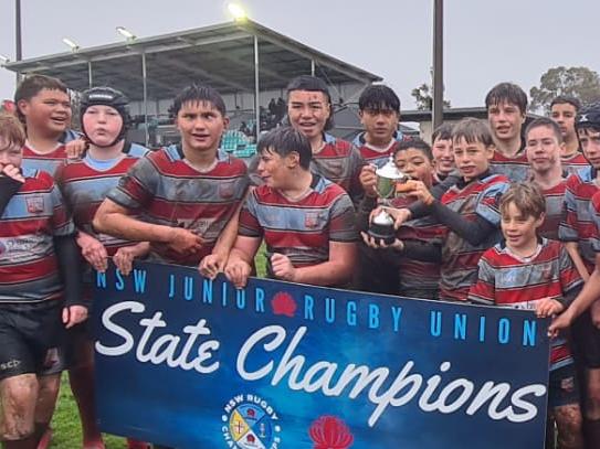 Snow good! NSW junior rugby winners, grinners in snow, sun, rain