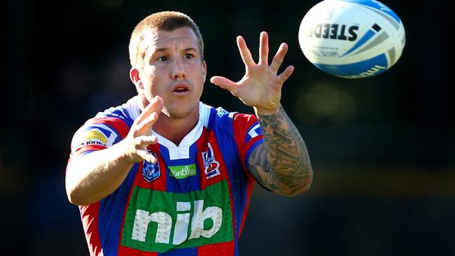 Trent Hodkinson’s mooted move from Newcastle to Manly could be delayed by the NRL Integrity Unit. Photo: Gregg Porteous