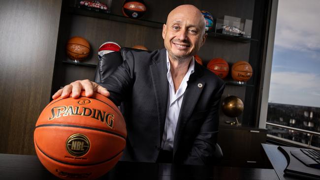 MELBOURNE, AUSTRALIA - NOVEMBER 20: National Basketball League Owner Larry Kestelman poses during a portrait session at LK Office on November 20, 2024 in Melbourne, Australia. (Photo by Darrian Traynor/Getty Images for NBL)