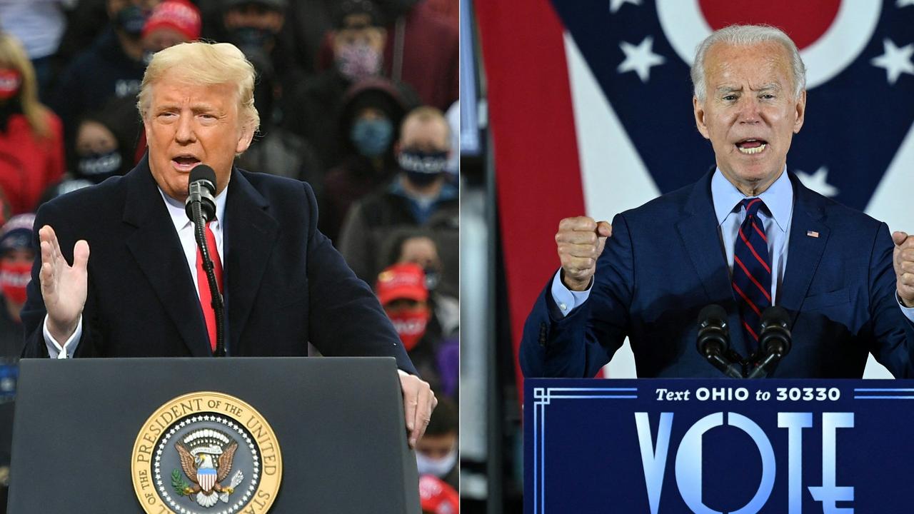 Donald Trump and Joe Biden are destined for a rematch of 2020. Picture: AFP