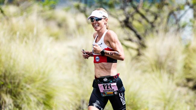 Triathlete Liz Blatchford competing at the 2018 Ironman World Championships in Kona, Hawaii. Picture credit: Korupt Vision.