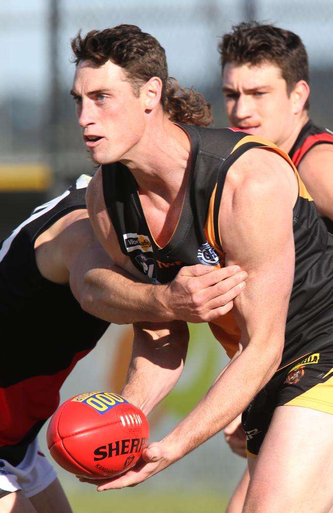 GFL Football: Grovedale v Newtown &amp; Chilwell. Grovedale 10 Cameron Delaney Picture: Mark Wilson