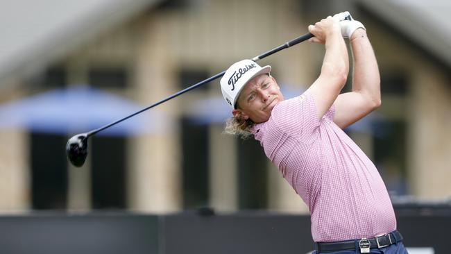 BROKEN ARROW, OKLAHOMA - MAY 14: Cameron Smith of Ripper GC hits a tee shot on the first hole during Day Three of the LIV Golf Invitational - Tulsa at Cedar Ridge Country Club on May 14, 2023 in Broken Arrow, Oklahoma. (Photo by Ian Maule/Getty Images)