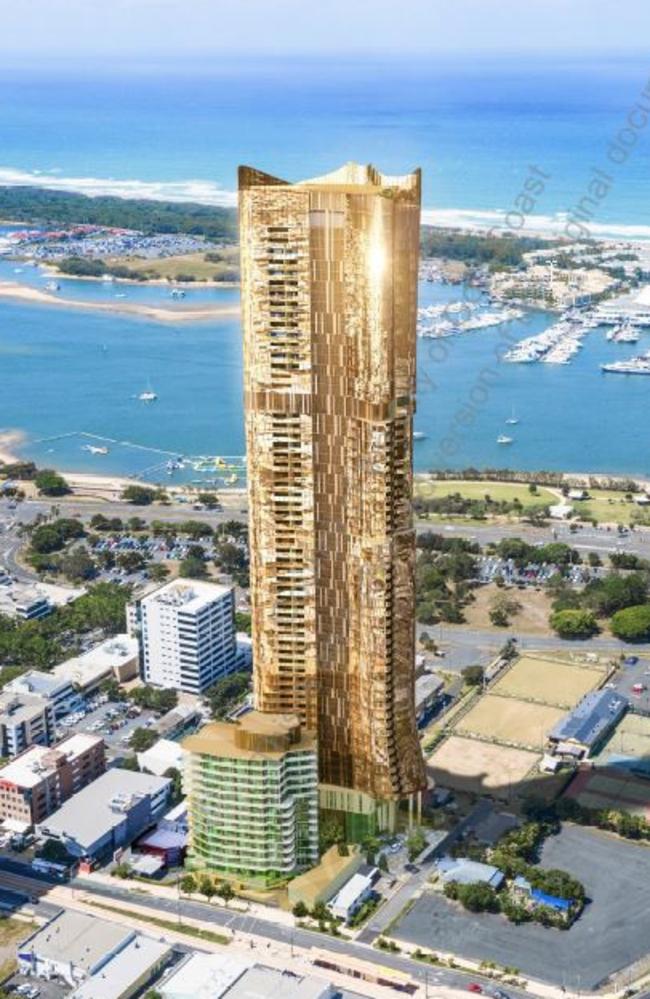 Artist impressions of ASF Consortium's gold tower, The AU.