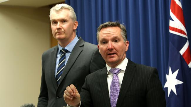 Tony Burke, left, and Chris Bowen. Picture: Kym Smith