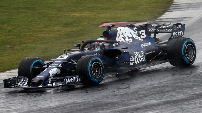 Daniel Ricciardo driving the RB14.