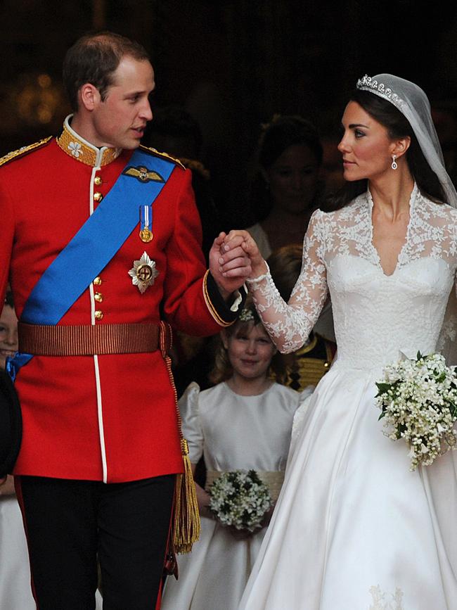 William and Kate’s wedding in 2011. Picture: Carl De Souza/AFP