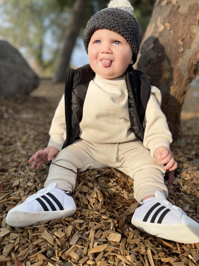 Ilukah-Euan. Eight months old. Ilukah-Euan my little chubby boy who is now just over 13kg at eight months old is a well loved baby brother of his four big sister and a very loved baby of the Wathaurong community also.