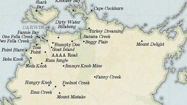 Territory makes presence felt on map of rude place names in Australia ...