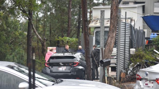 Police at an Ilkley Rd property in Ilkley on July 20, 2022. Picture: Sam Turner