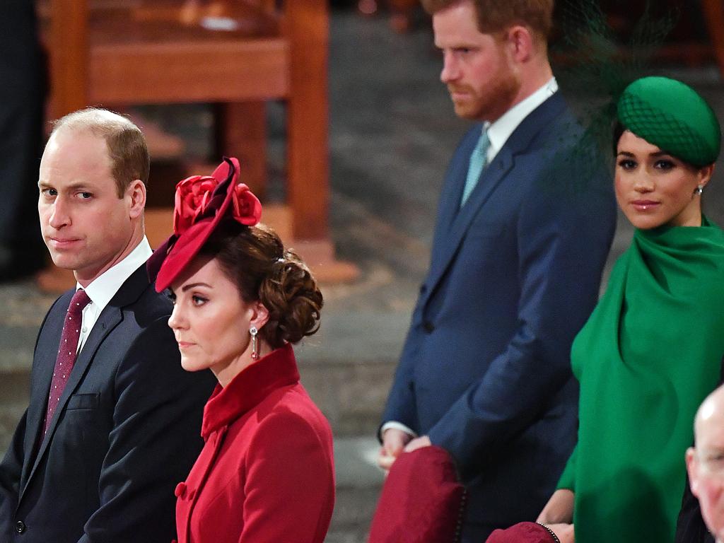 The last time Harry and Meghan appeared together with the royal family was back in March 2020. Picture: Phil Harris/WPA/Getty Images