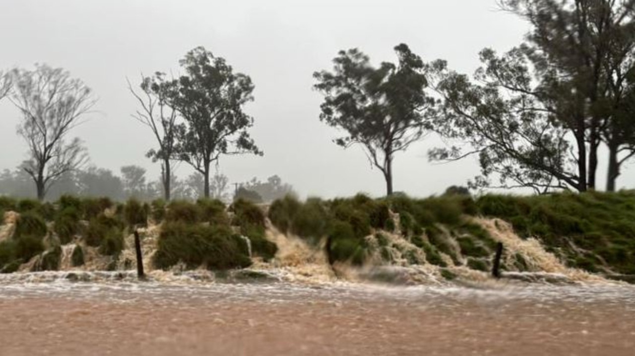 Flash flooding near Kingaroy. Picture: Karyn Bjelke-Petersen