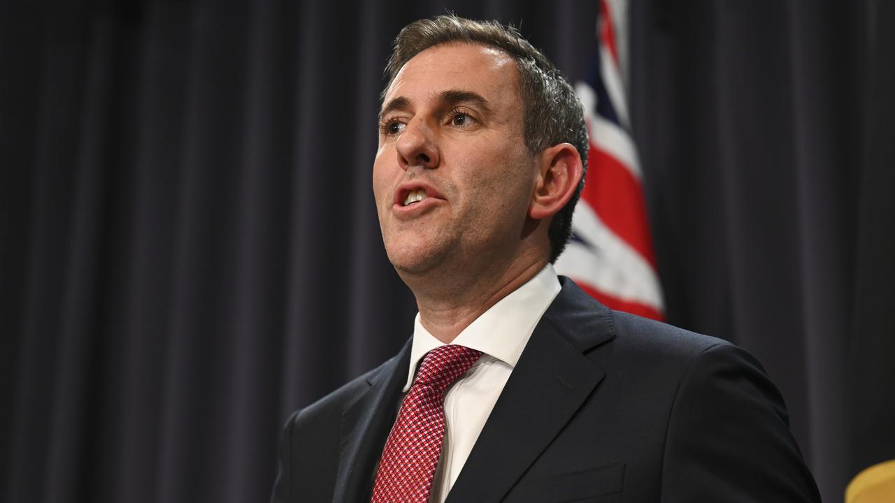 Speaking to reporters in Canberra, the treasurer said the weaker GDP numbers were not surprising. Picture: NCA NewsWire / Martin Ollman