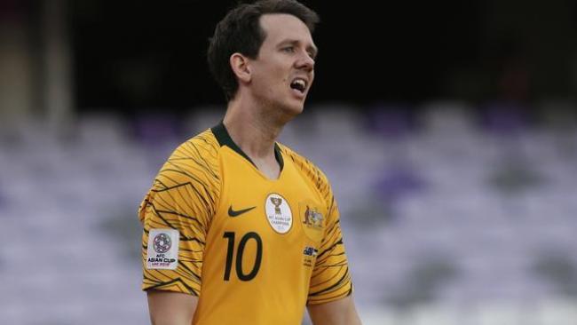 Robbie Kruse could do little to prevent the upset.