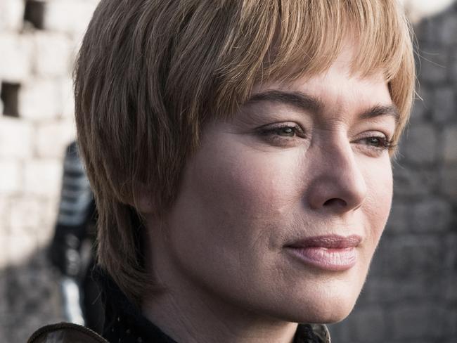 This image released by HBO shows Lena Headey in a scene from "Game of Thrones. On Tuesday, July 16, 2019, Heady was nominated for an Emmy Award for outstanding supporting actress in a drama series.  (HBO via AP)