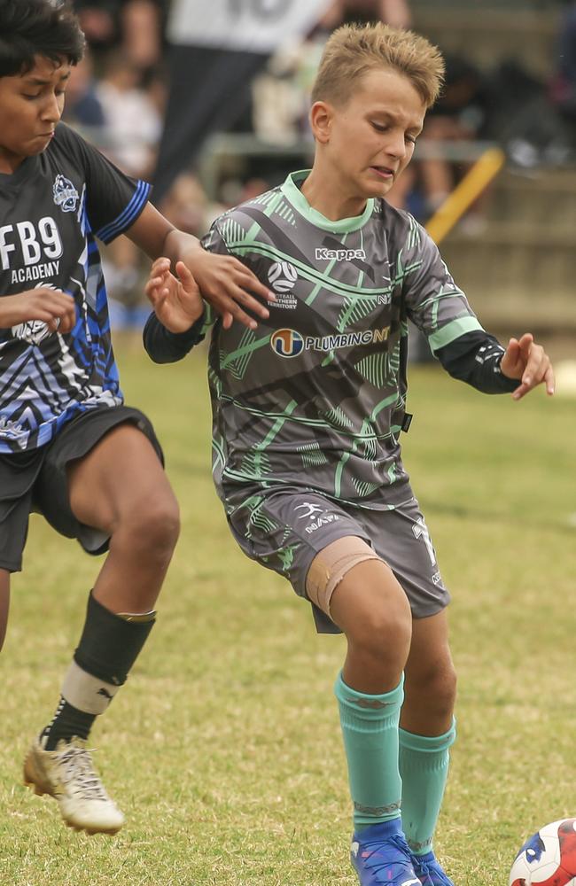 U/12 Football NT (Green Socks) V the FB 9 Academy in the Premier Invitational Football Carnival at Nerang. Picture: Glenn Campbell