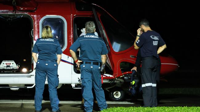 The Rescue 510 helicopter crew at Cairns Hospital. Picture: Brendan Radke