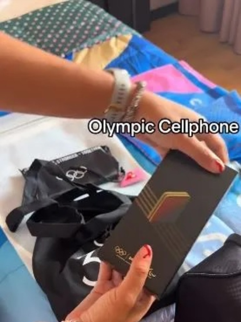 Canadian athlete shows off welcome pack