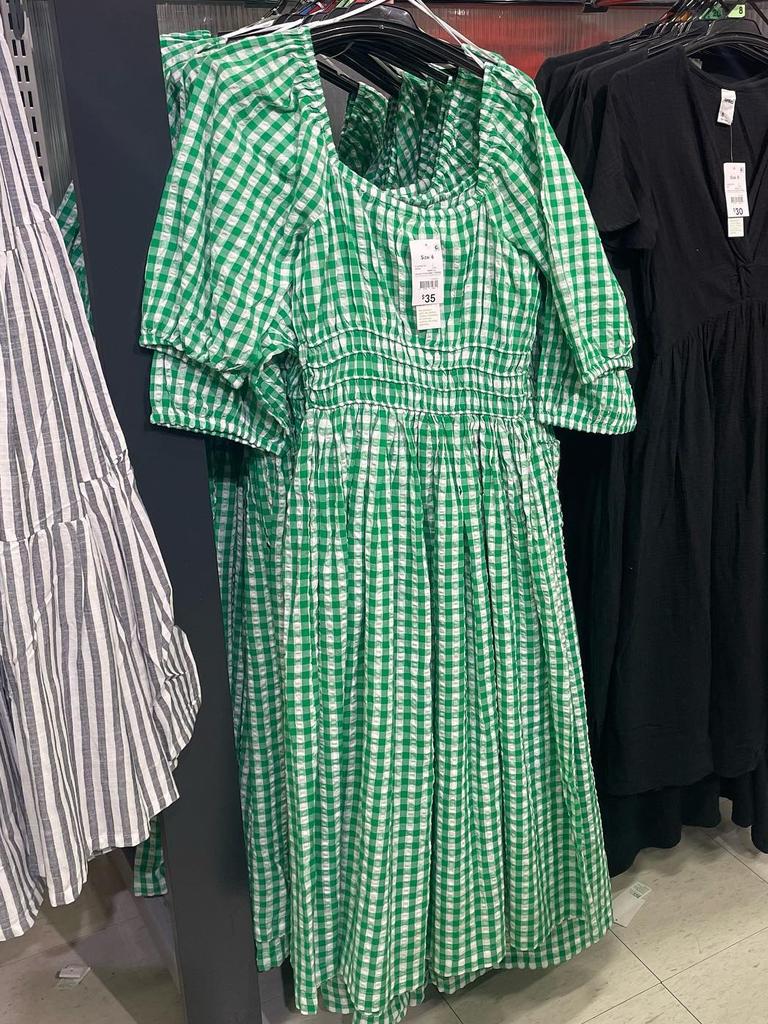 35 viral Kmart green gingham dress shoppers obsessed with on internet news Australia s leading news site