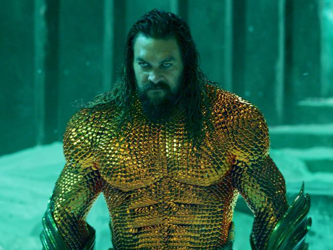 Jason Momoa in a scene from the movie Aquaman and the Lost Kingdom.