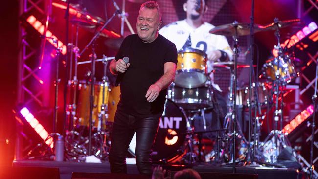 Jimmy Barnes rocks out on stage at AEC Theatre, Adelaide, on Saturday night. Picture: Kelly Barnes