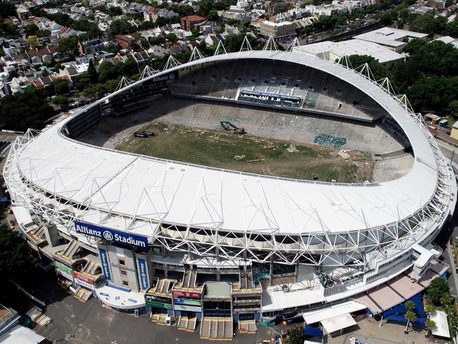 Demolition of Allianz Stadium will restart. Picture: Jonathan Ng