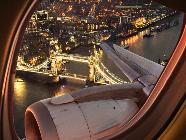 ESCAPE: London bridge aerial view from the porthole. Picture: Istock