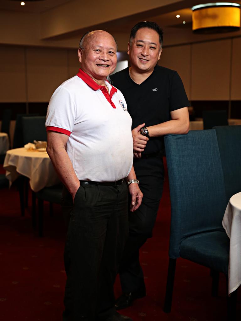 Stanley Yee and his son Jonathan at Emperor's Garden. Picture: Adam Yip